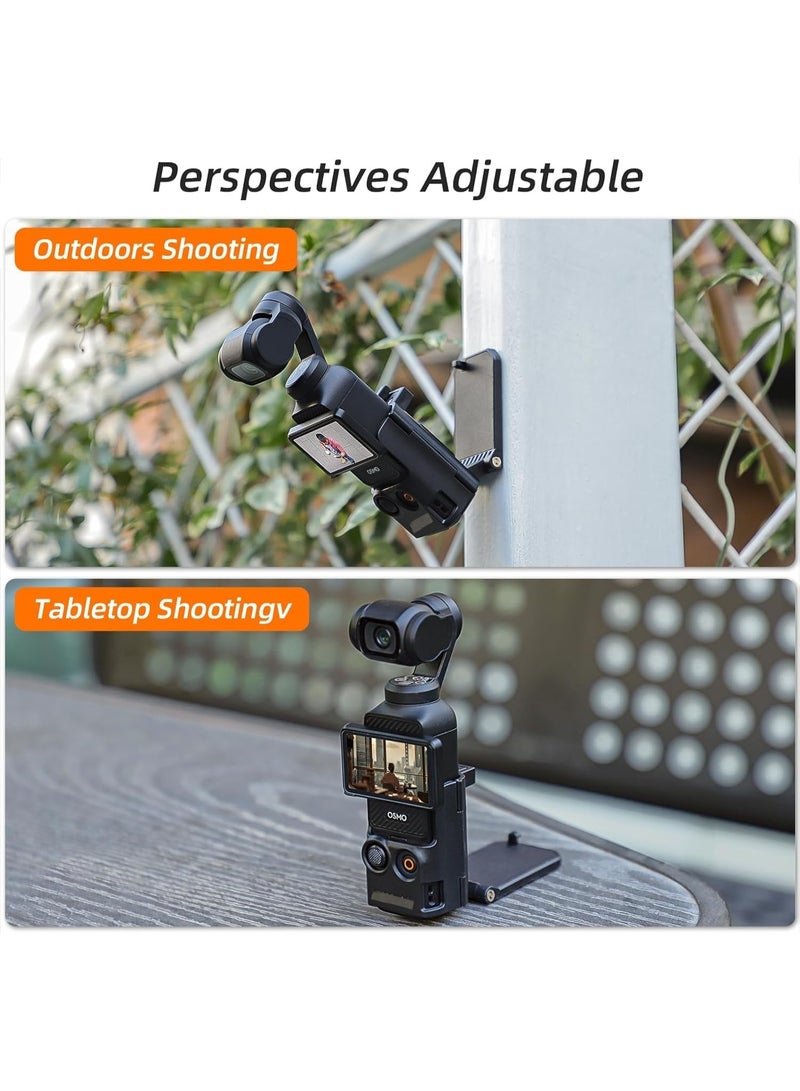 OSHIMA Magnetic Mount Stand Compatible for Dji Osmo Pocket 3, Mount Angles Djustable Desktop Base Stand Holder Bracket, Holder on Desktop, Vertical Surface, 180° Adjustable, Quick Fixation - Image 5